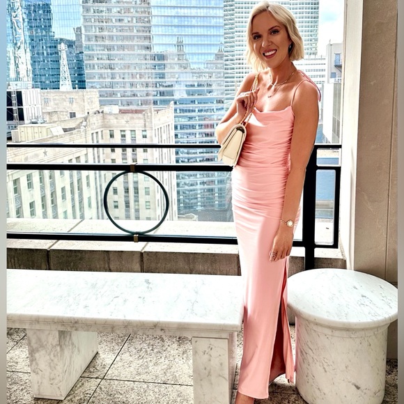 Good American Ruched Slip Maxi - Picture 3 of 4